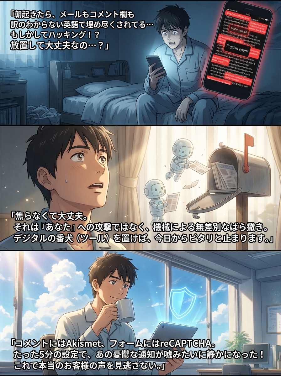 スパムメール対策が「わからない」WordPress初心者のための解決ロードマップ