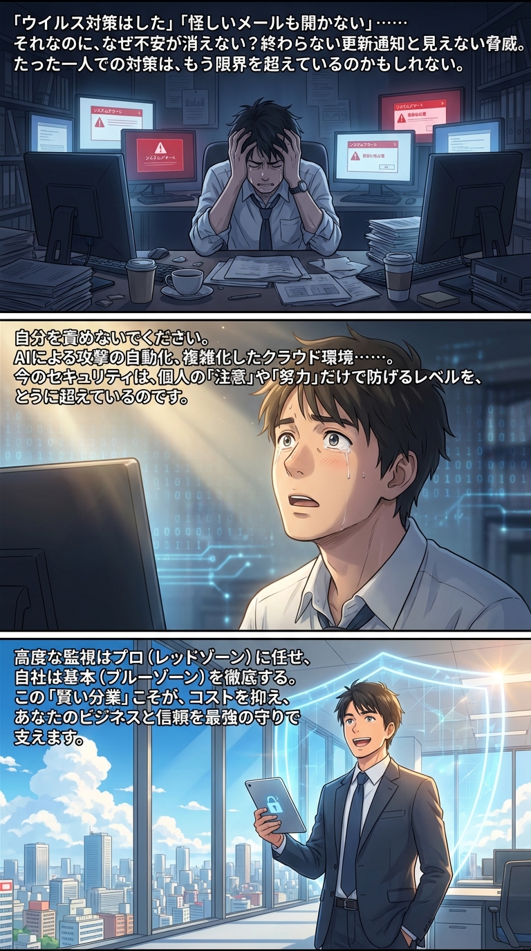 セキュリティ対策の自力に限界を感じたら。プロに任せるべき判断基準とリスクの正体
