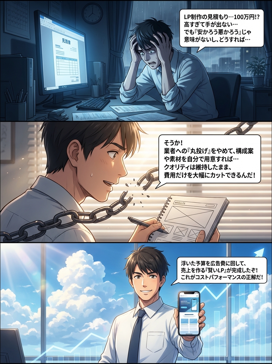 ランディングページ制作費を安く抑える方法と相場｜失敗を防ぐ賢い外注のコツ