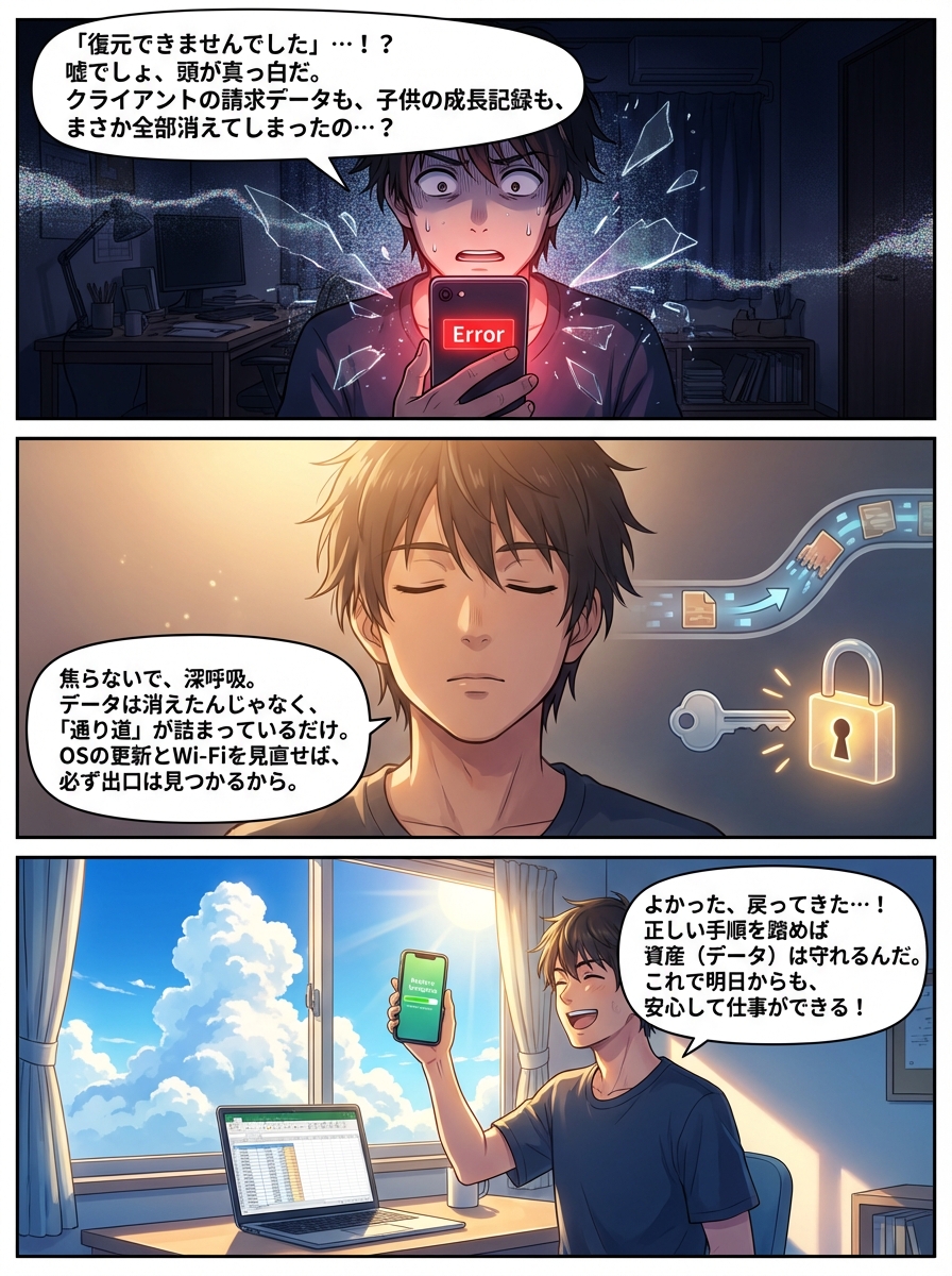 バックアップ復元に失敗する原因と対処法|OS・アプリ別のチェックリスト