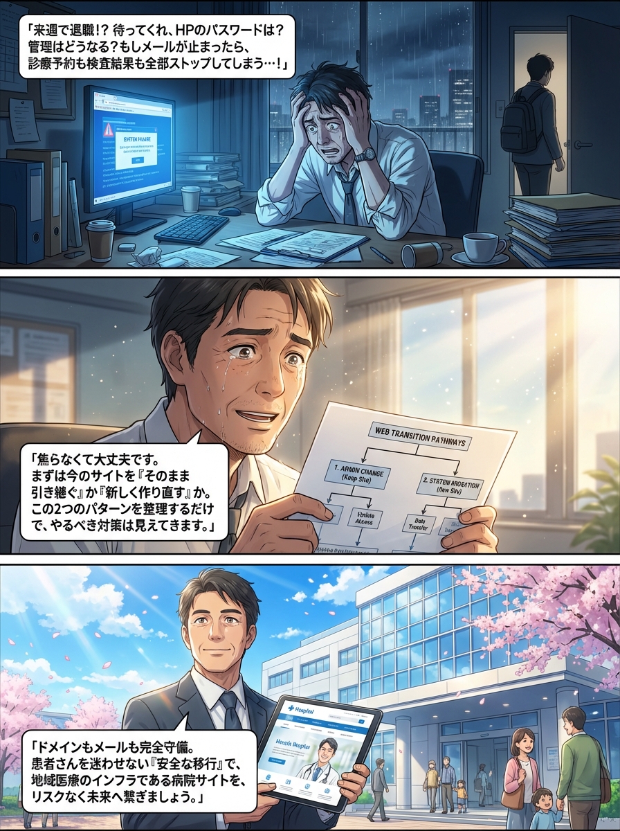 Jimdoで作成した病院ホームページを安全に移行する方法｜失敗しない手順と注意点