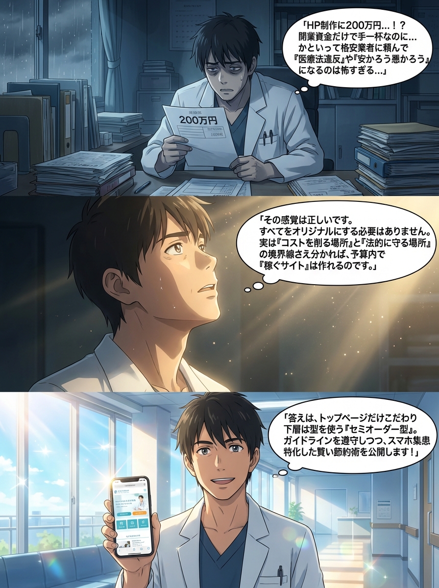 開業医のホームページ制作を安く抑える5つの秘策｜失敗しない格安業者の選び方