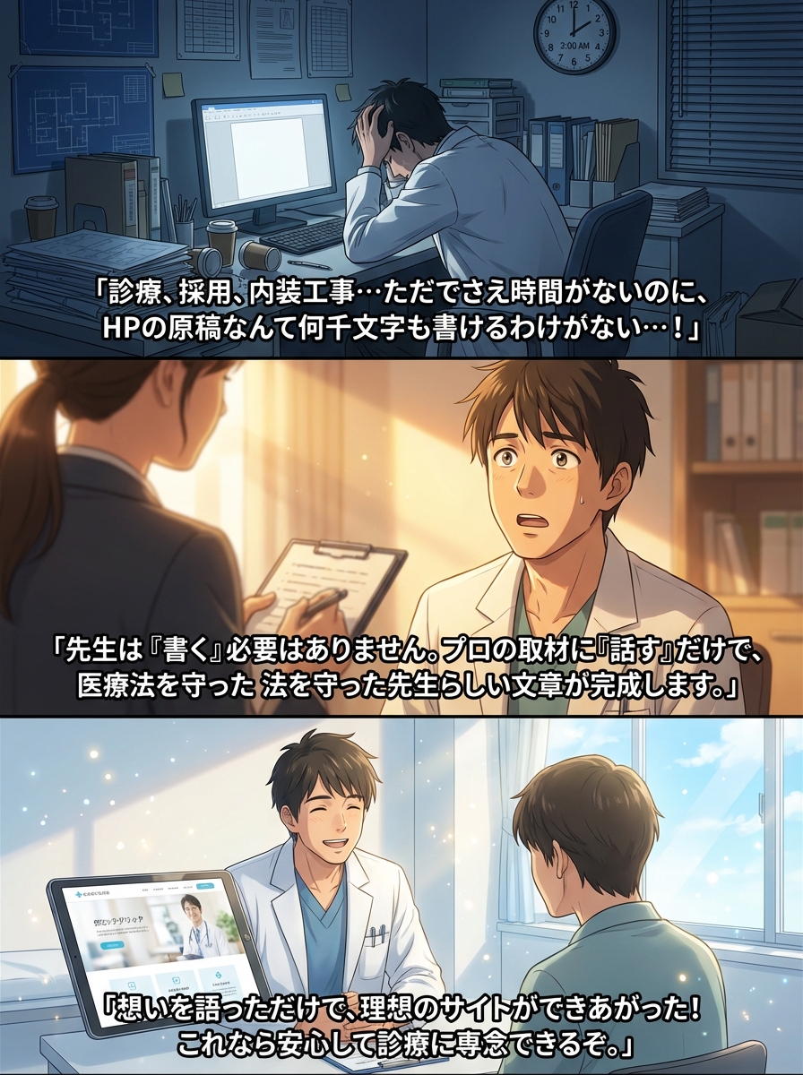 クリニックのホームページ制作を「原稿なし」で丸投げする際の注意点と制作会社の選び方