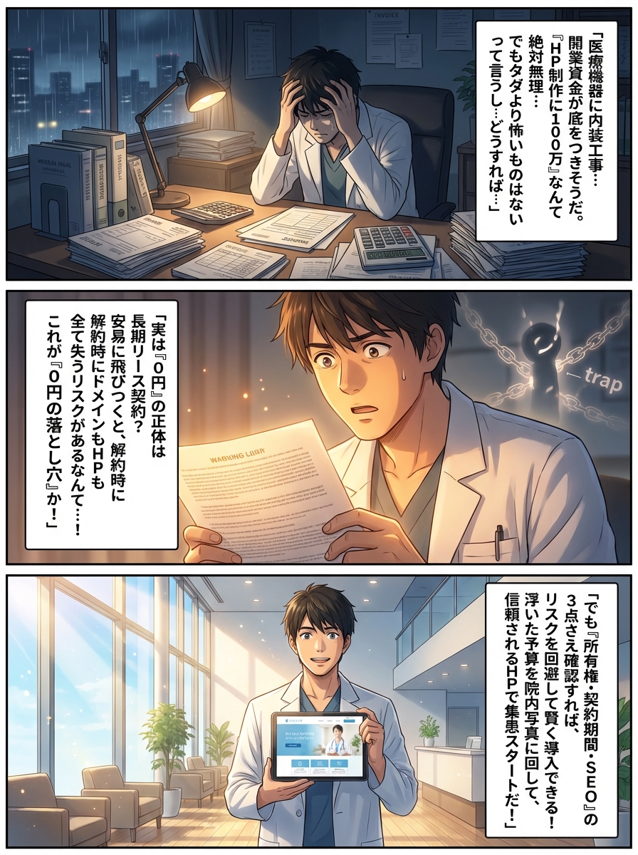 医院ホームページ制作の「制作費0円・月額無料」を徹底比較！失敗しないための注意点と選び方