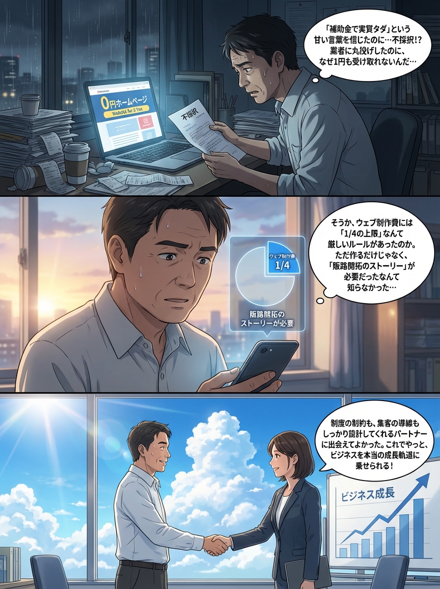 小規模事業者持続化補助金でホームページ制作を依頼するなら？失敗しない業者探しのポイントと注意点