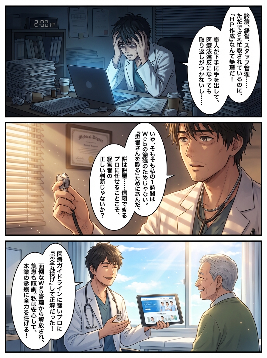 クリニックホームページ制作を丸投げする際の注意点と失敗しない制作会社の選び方