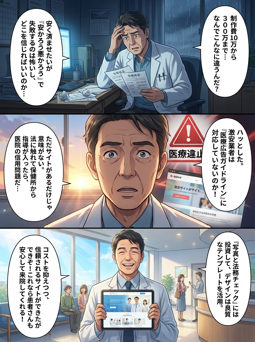 医院ホームページ制作の費用相場と安く抑えるコツ｜失敗しないための注意点を徹底解説