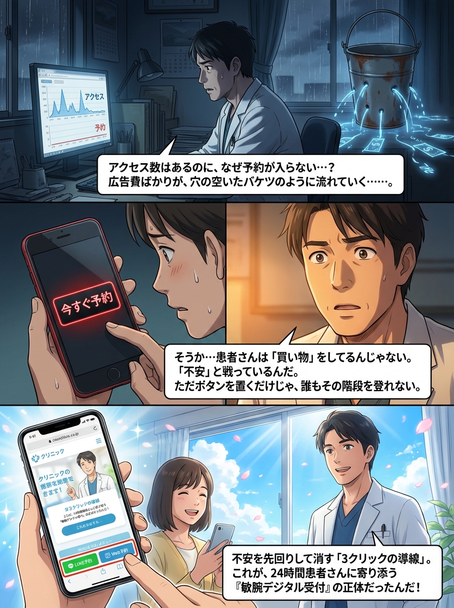 クリニックの予約率を最大化するホームページ導線設計｜患者の離脱を防ぐUXの要点