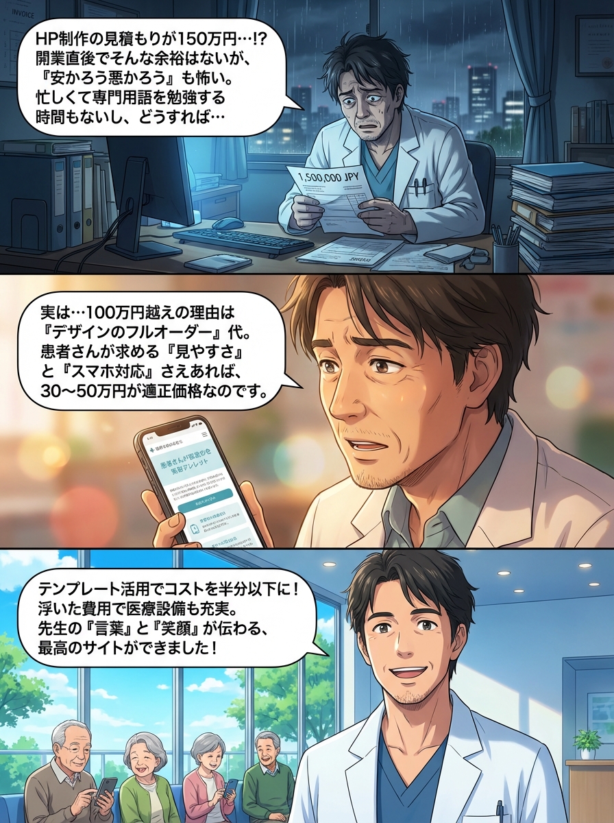 内科クリニックのホームページ制作を格安で成功させる方法｜費用相場と失敗しない選び方