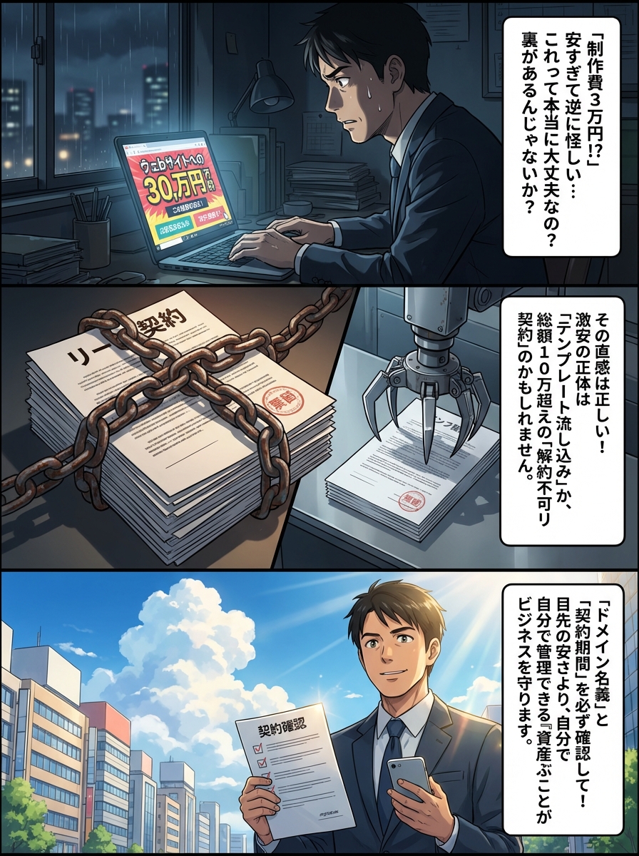 WordPress制作費3万円の正体｜「怪しい」と感じる直感は正しい？失敗を防ぐチェックリスト