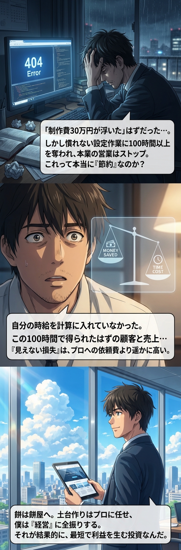 ホームページ自作のデメリットと失敗例｜「結局プロに頼めば良かった」と後悔する前に知るべきリスク