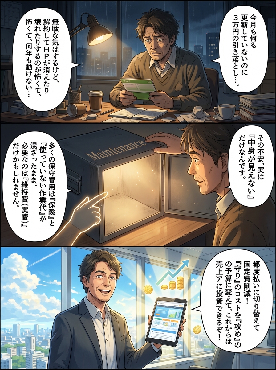 ホームページの保守費用は無駄？損をしないための相場・内訳と見直し判断基準