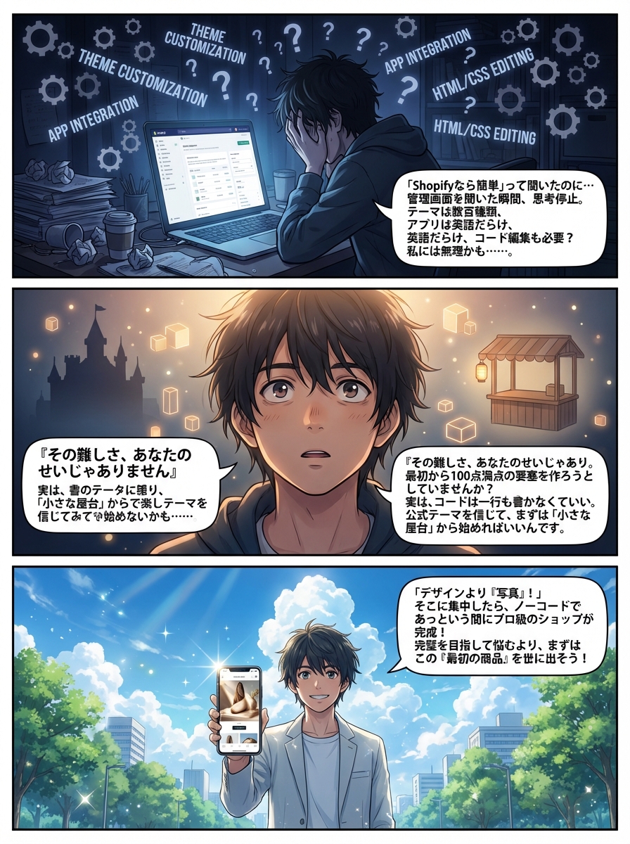 Shopify構築は本当に難しい？挫折する理由と初心者が最短で開店する全手順