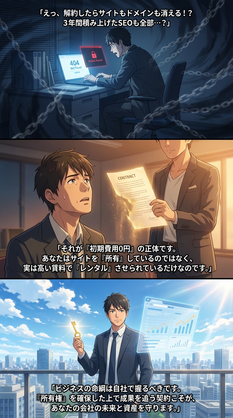 ホームページ制作『成果報酬』に潜む致命的な罠｜失敗しないための「成果の定義」と「所有権」の確認術