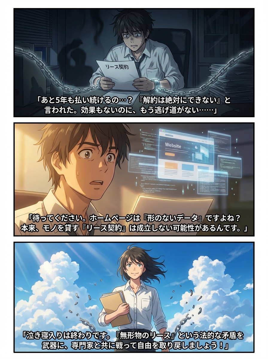 ホームページのリース契約は本当に解約できない？違法性の根拠と逃げ出すための具体的ステップ