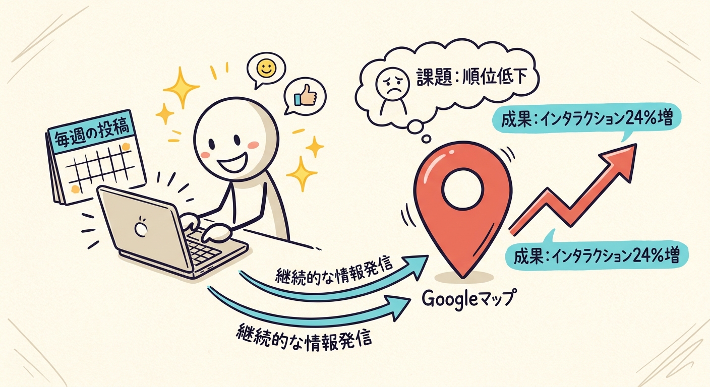 Googleマップの順位低下を救った「週1回の投稿習慣」と継続の仕組み