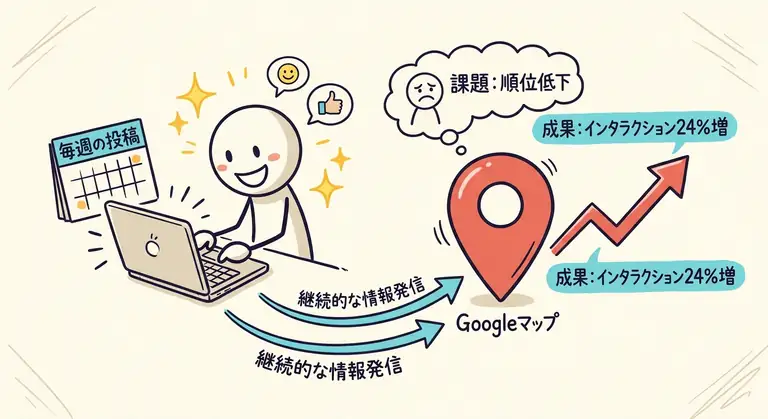 Googleマップの順位低下を救った「週1回の投稿習慣」と継続の仕組み
