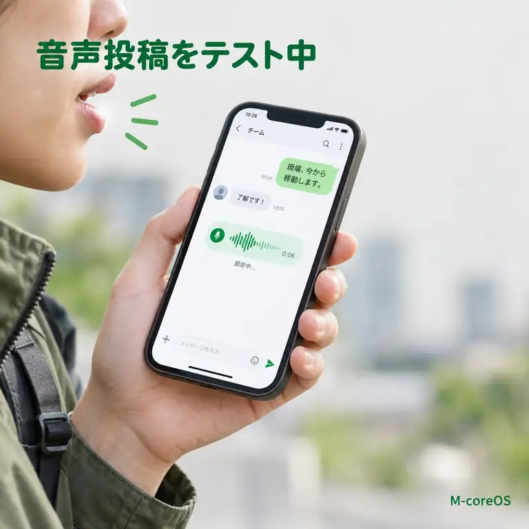 M-Core OSでLINE音声によるメモ投稿テストを実施します