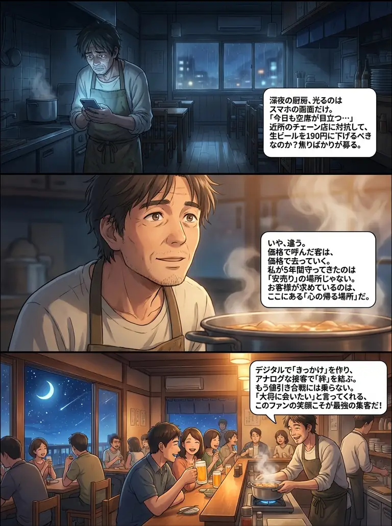 居酒屋集客の極意|広告費に頼らず常連客で満席にする具体的ステップ