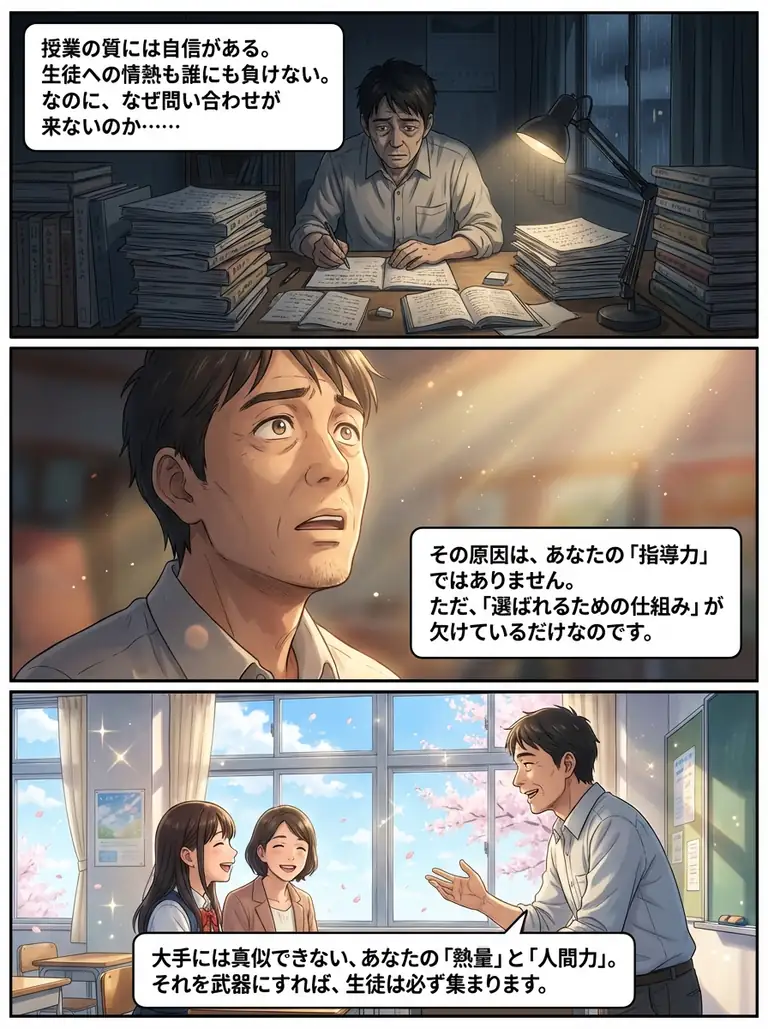 塾に生徒が集まらない本当の理由と集客の処方箋|小規模塾が大手から生徒を取り戻す逆転戦略